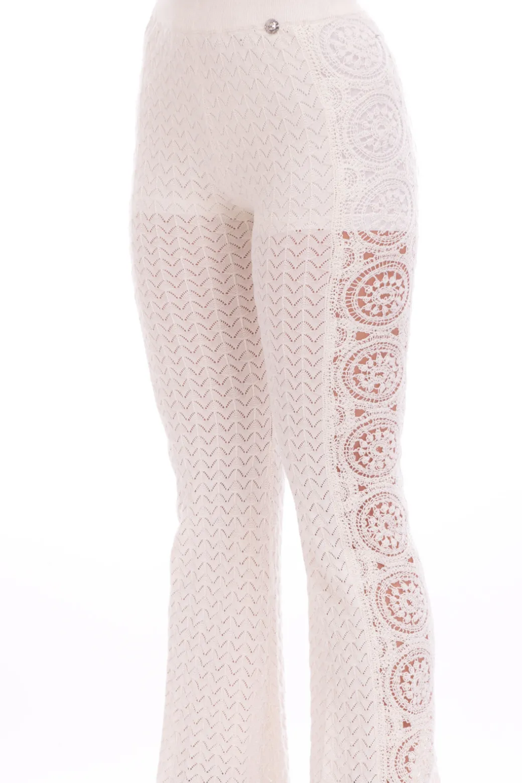 Twin-set Pantaloni Crochet RicamatiCHANTILLY