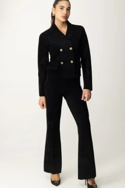 Twin-set Pantaloni Flare In MagliaNERO