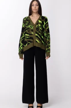 Twin-set Pantaloni In Maglia Misto CashmereNERO