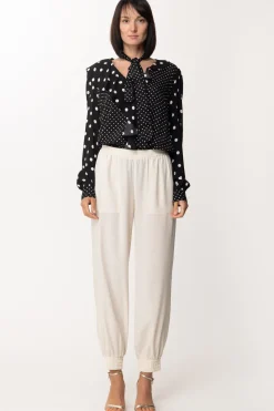 Twin-set Pantaloni Jogging con Dettaglio In EcopelleBONE