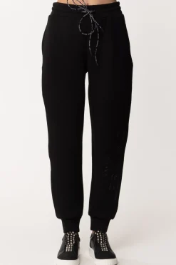 Twin-set Pantaloni Jogging Logati In ScubaNERO