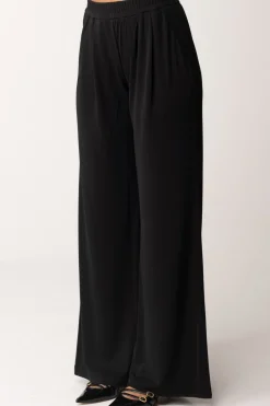 Twin-set Pantaloni Palazzo ElasticizzatiNERO