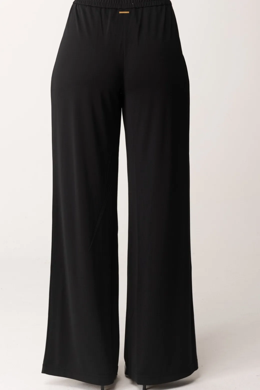 Twin-set Pantaloni Palazzo ElasticizzatiNERO