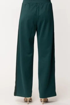 Twin-set Pantaloni Palazzo In MagliaBIC.VERDE SCURO/PITONE