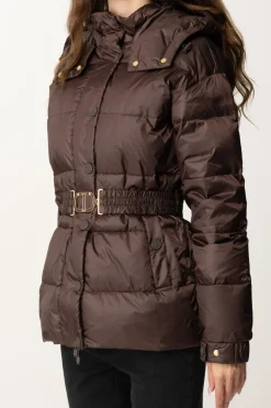 Twin-set Piumino con CinturaCOFFEE CHOCOLATE