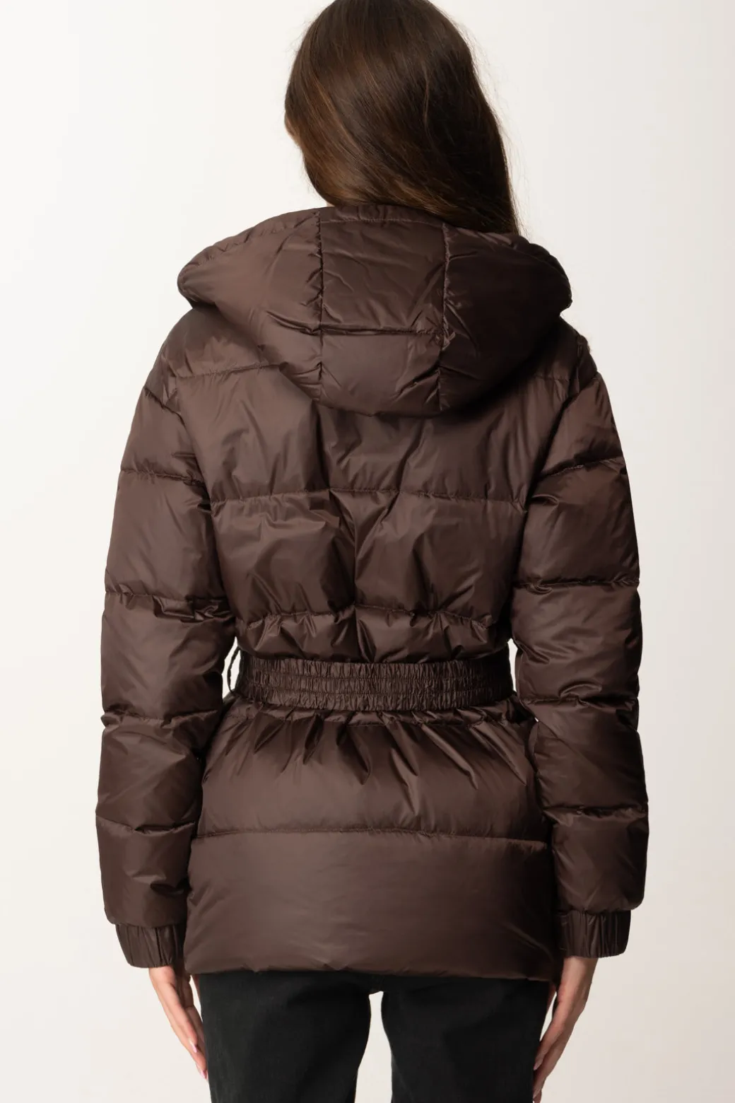 Twin-set Piumino con CinturaCOFFEE CHOCOLATE