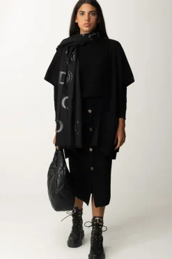 Twin-set Poncho In MagliaNERO