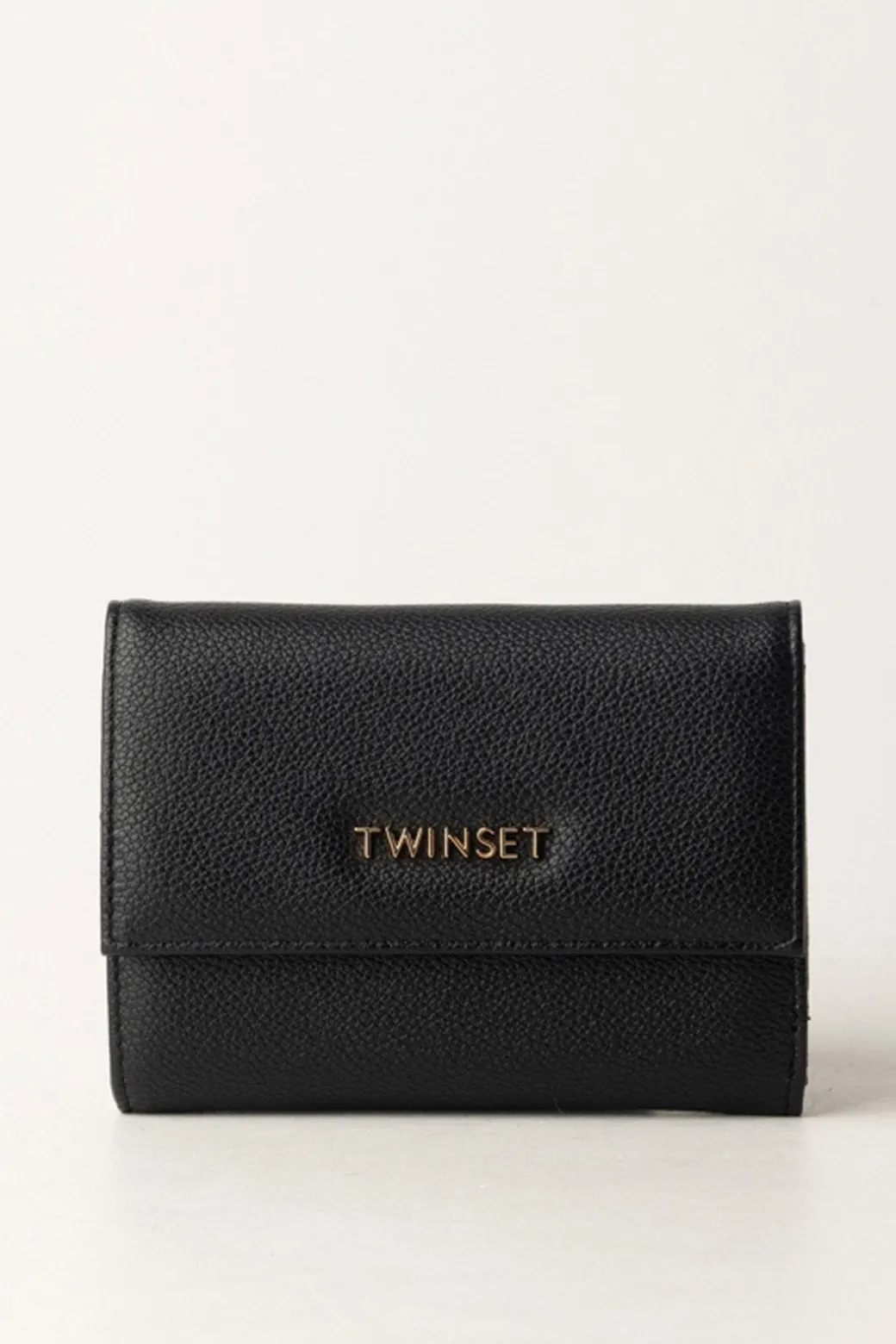 Twin-set Portafoglio Medio In Similpelle MartellataNERO