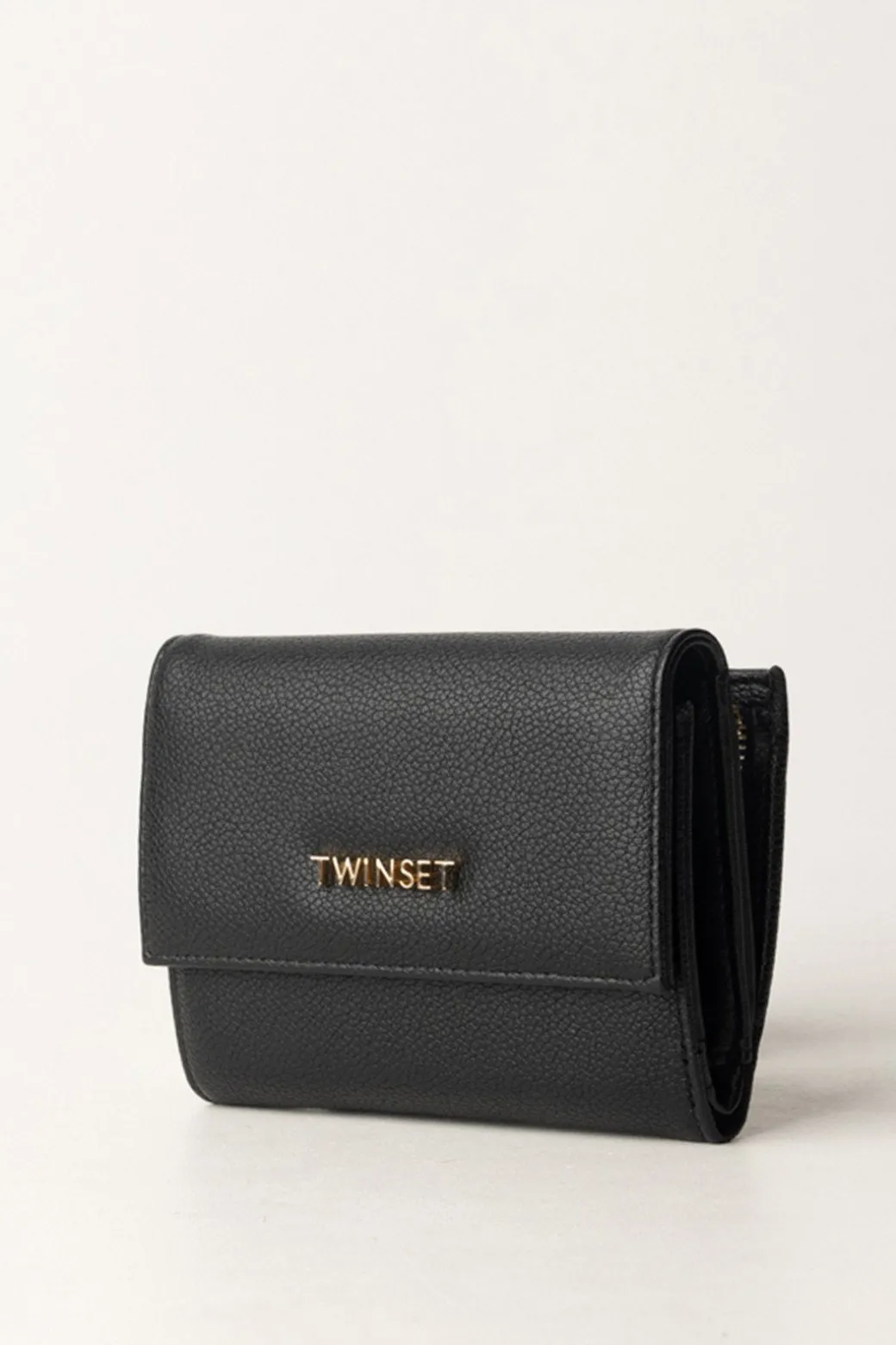 Twin-set Portafoglio Medio In Similpelle MartellataNERO