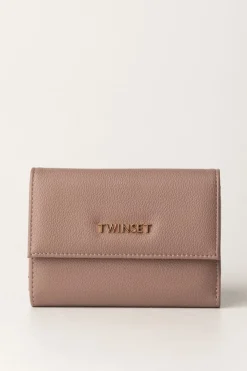 Twin-set Portafoglio Medio In Similpelle MartellataCARILLON ROSE'