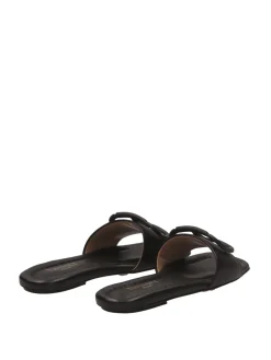 Twin-set Sandali Bassi con Logo OvalNERO