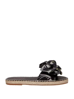 Twin-set Sandali Flat con FioccoLEAVES CHANTILLY/NERO