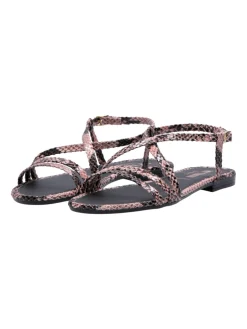 Twin-set Sandali Flat con PatternST.PITONE ROSA SELVATICA