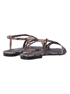 Twin-set Sandali Flat con PatternST.PITONE ROSA SELVATICA