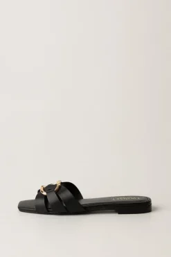 Twin-set Sandali Flat con LogoNERO