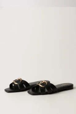 Twin-set Sandali Flat con LogoNERO
