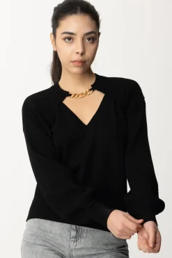 Twin-set Set Top e Coprispalle In MagliaNERO