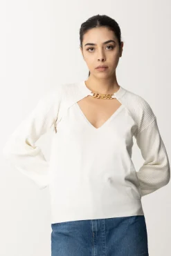 Twin-set Set Top e Coprispalle In MagliaNEVE