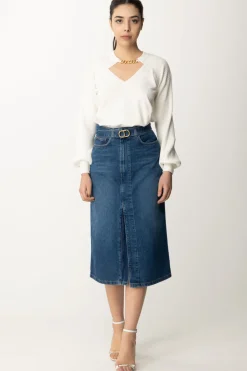 Twin-set Set Top e Coprispalle In MagliaNEVE