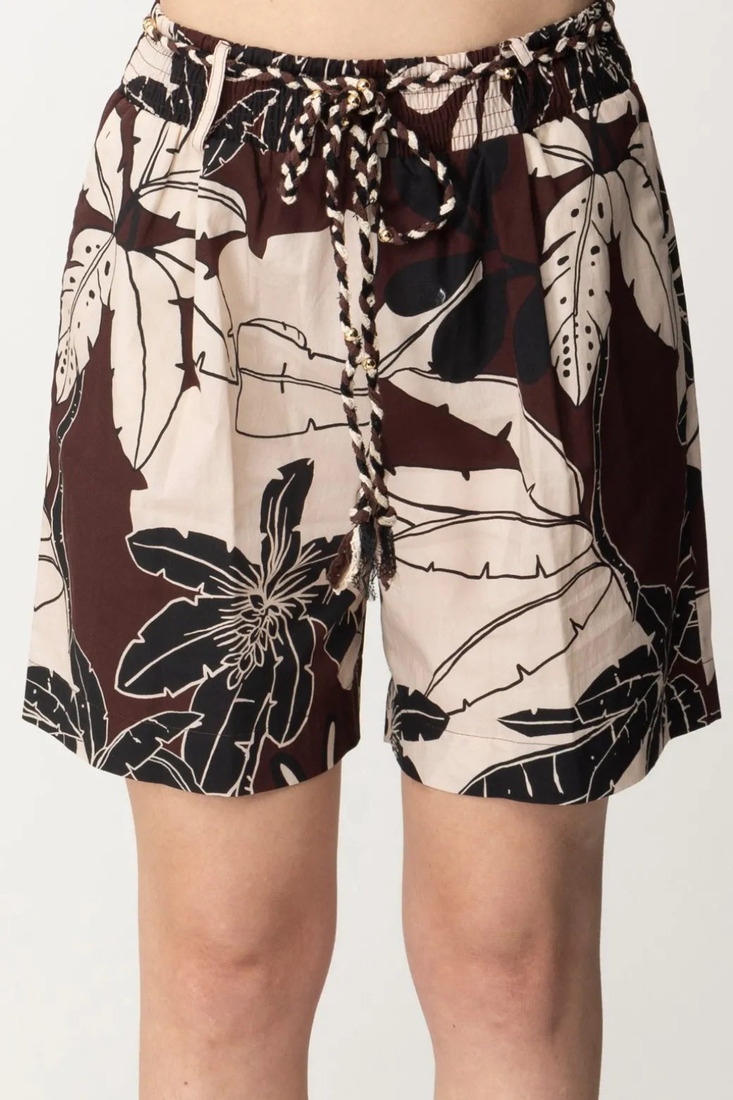 Twin-set Shorts con StampaST.EXOTIC BITTER CHOCOLATE
