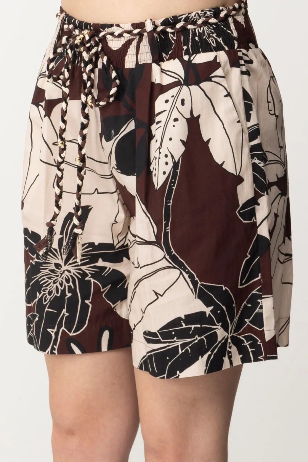Twin-set Shorts con StampaST.EXOTIC BITTER CHOCOLATE