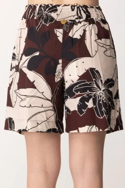 Twin-set Shorts con StampaST.EXOTIC BITTER CHOCOLATE