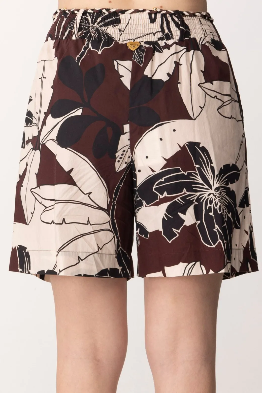 Twin-set Shorts con StampaST.EXOTIC BITTER CHOCOLATE