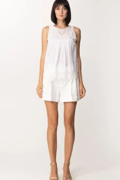 Twin-set Shorts In Raso Opaco con CordoncinoNEVE