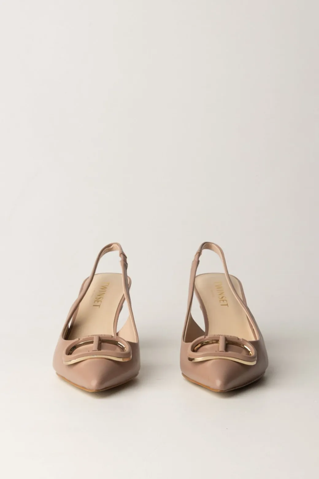Twin-set Slingback con LogoLES BEIGES