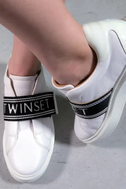 Twin-set Sneakers con Fascia LogataBIANCO OTTICO