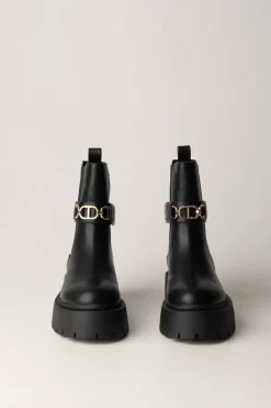 Twin-set Stivaletti Chunky con Fibbia LogataNERO