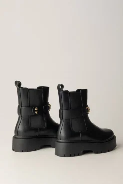 Twin-set Stivaletti Chunky con Fibbia LogataNERO