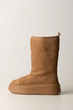 Twin-set Stivali In Suede con PlatformCARAMEL CAMEL