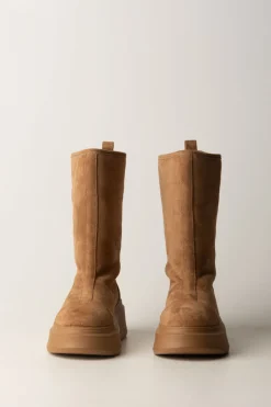 Twin-set Stivali In Suede con PlatformCARAMEL CAMEL