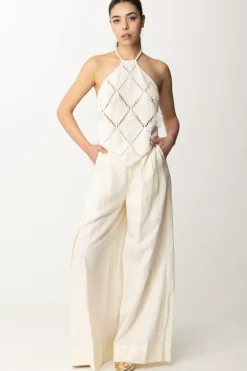 Twin-set Top a Losanghe con PiumeNEVE