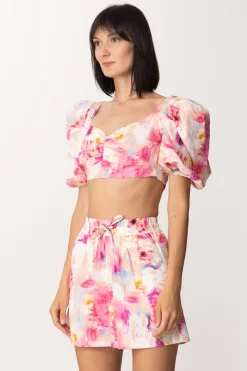 Twin-set Top con Stampa FlorealeSHADES OF HOT PINK