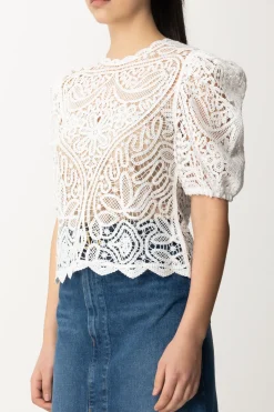 Twin-set Top Crochet Effetto PizzoNEVE