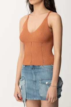 Twin-set Top In Maglia con TraforatureCANYON SUNSET SCURO