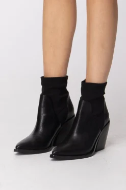 Twin-set Tronchetti My Twin In Pelle Inserto StretchNERO