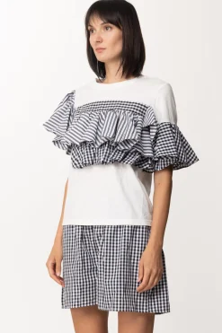 Twin-set T-shirt con BalzeBIC.OFF WHITE/NERO