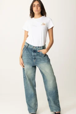 Twin-set T-shirt con Etichetta Logo e RicamoBIANCO OTTICO