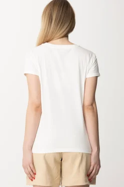 Twin-set T-shirt con Oval T RicamatoNEVE