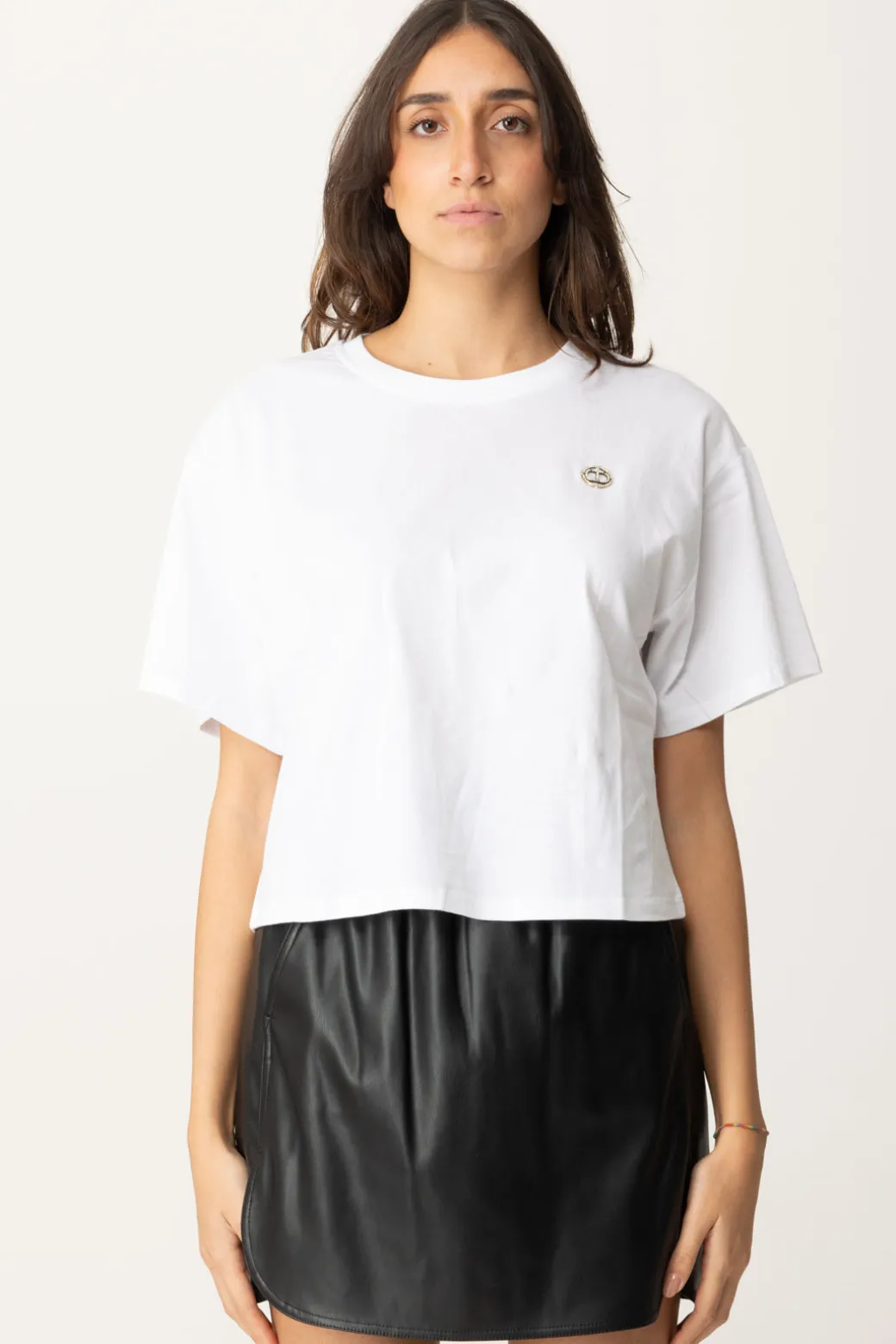 Twin-set T-shirt con Oval TBIANCO OTTICO