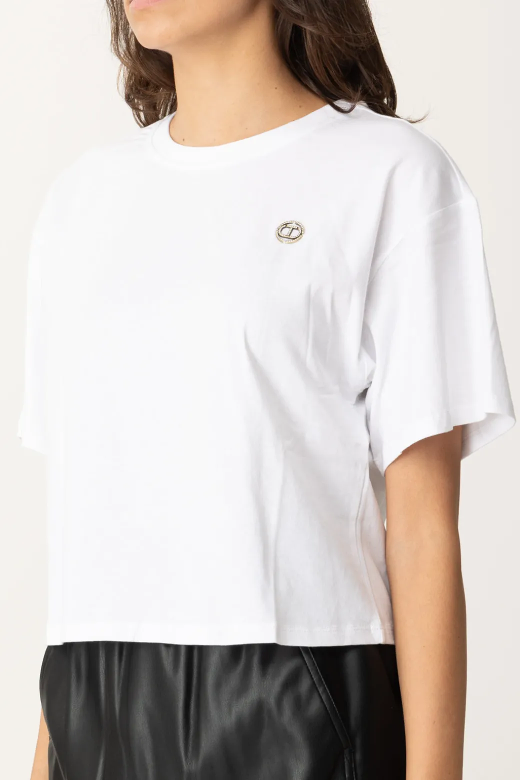 Twin-set T-shirt con Oval TBIANCO OTTICO