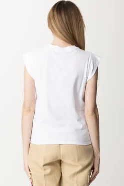 Twin-set T-shirt con Ricamo Logo e Maniche Ad AlettaRIC.OTTICO/CUPCAKE PINK