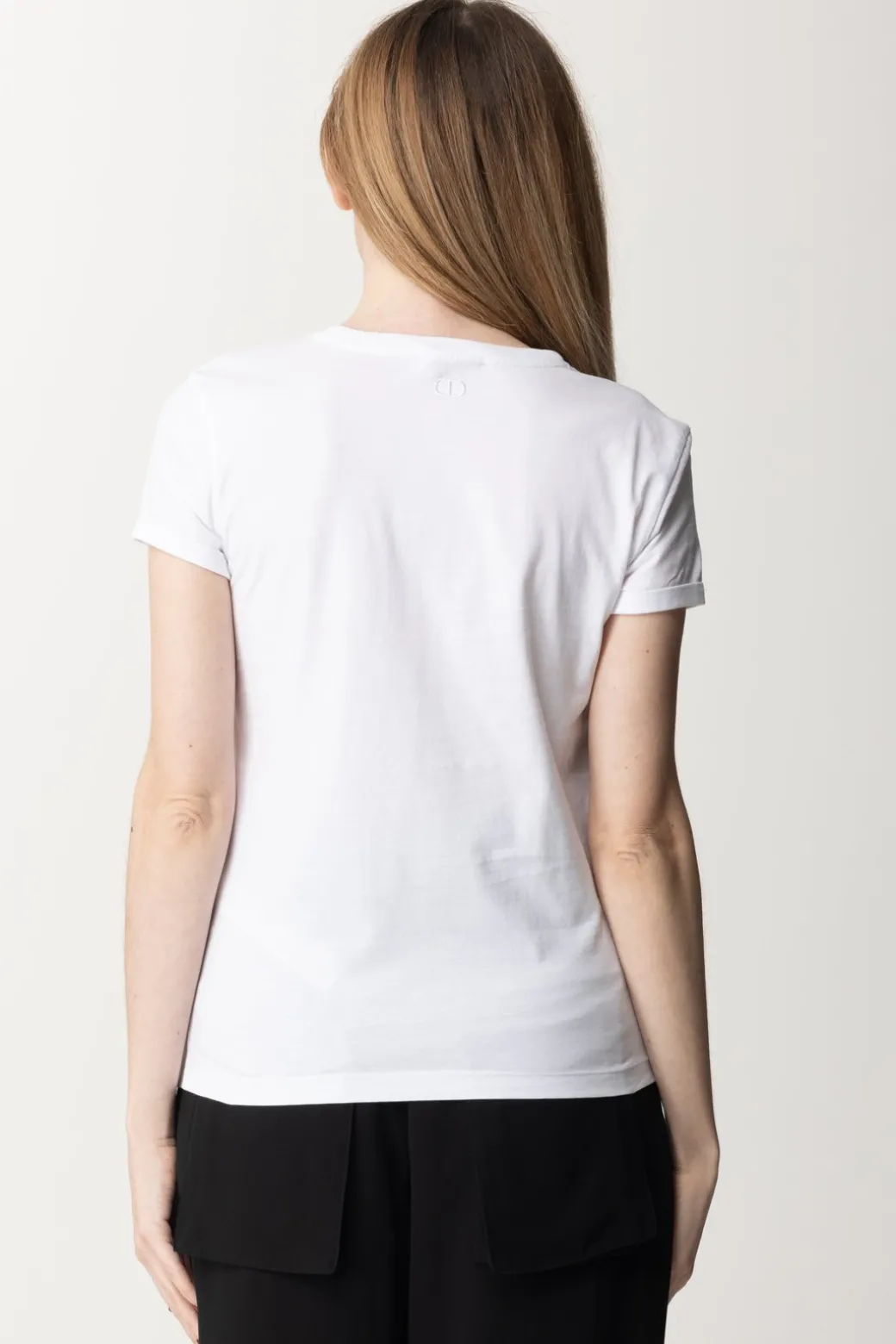 Twin-set T-shirt con Stampa QuadrifoglioBIANCO OTTICO