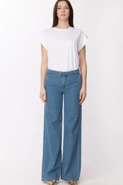 Twin-set T-shirt Girocollo con Maniche KimonoBIANCO OTTICO