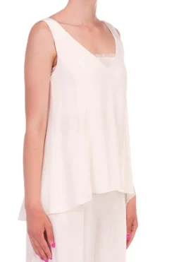 Twin-set Tuta Ampia Effetto CompletoBIANCO SETA