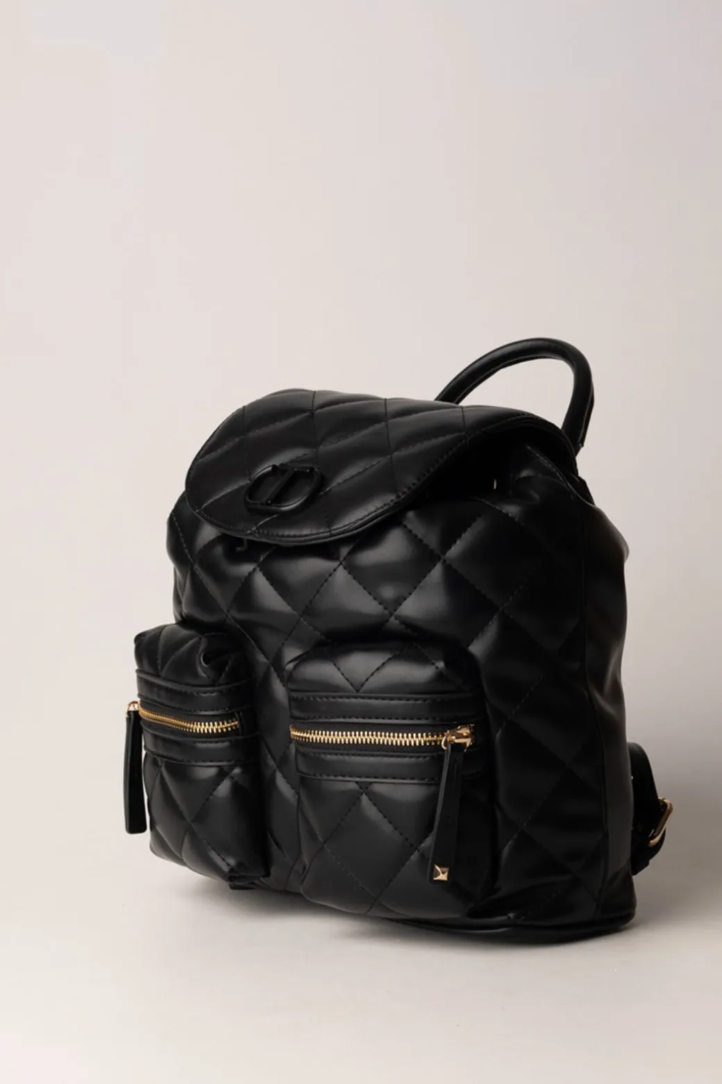 Twin-set Zaino Trapuntato con Tasche FrontaliNERO